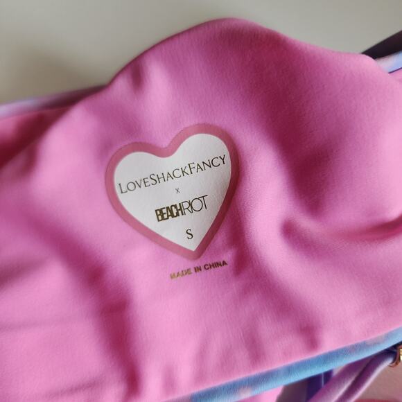 LoveShackFancy X Beach Riot Georgia Top Size Small New - Picture 7 of 11